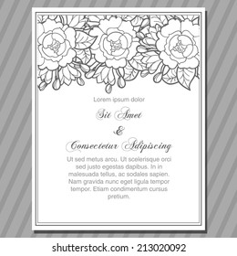 Wedding invitation cards with floral elements