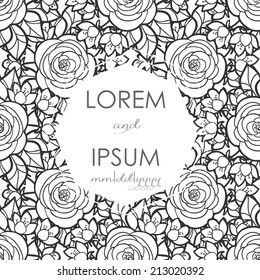 Wedding invitation cards with floral elements