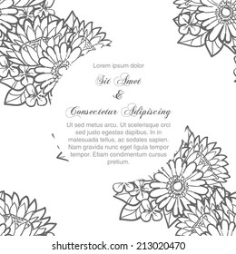 Wedding invitation cards with floral elements