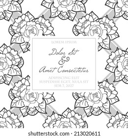 Wedding invitation cards with floral elements
