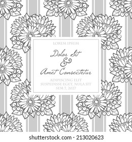 Wedding invitation cards with floral elements