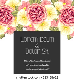 Wedding invitation cards with floral elements