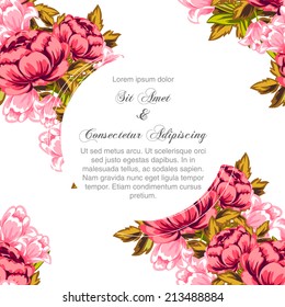 Wedding invitation cards with floral elements