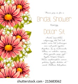 Wedding invitation cards with floral elements