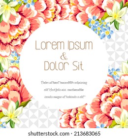 Wedding invitation cards with floral elements