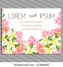 Wedding invitation cards with floral elements Wedding invitation cards with floral elements
