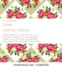 Wedding invitation cards with floral elements
