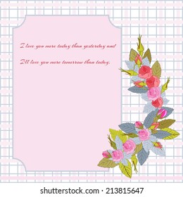 Wedding invitation cards with floral elements