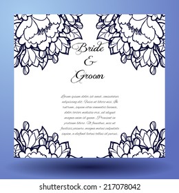 Wedding invitation cards with floral elements Wedding invitation cards with floral elements