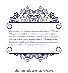 Wedding invitation cards with floral elements