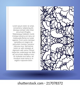 Wedding invitation cards with floral elements