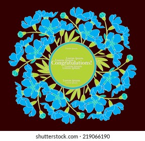 Wedding invitation cards with floral elements