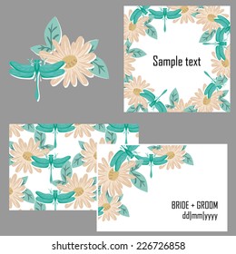 Wedding invitation cards with floral elements Wedding invitation cards with floral elements
