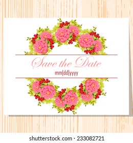 Wedding invitation cards with floral elements.