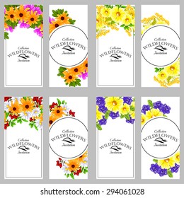 Wedding invitation cards with floral elements.