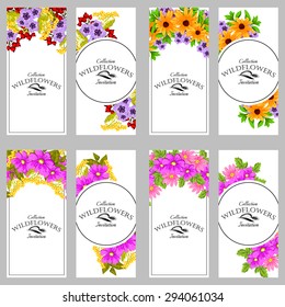 Wedding invitation cards with floral elements.