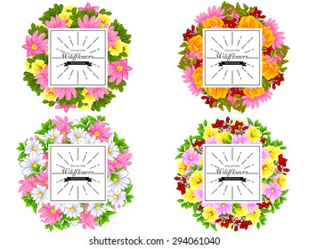 Wedding invitation cards with floral elements. Wedding invitation cards with floral elements.