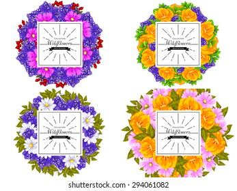 Wedding invitation cards with floral elements.