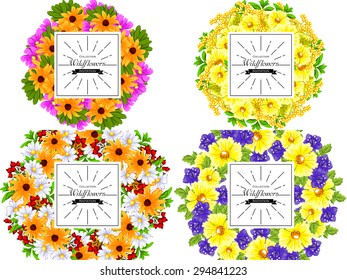 Wedding invitation cards with floral elements.