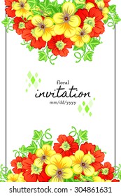 Wedding invitation cards with floral elements.