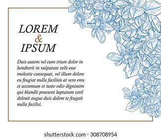 Wedding invitation cards with floral elements