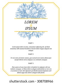 Wedding invitation cards with floral elements