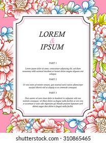 Wedding invitation cards with floral elements.