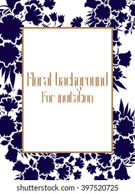 Wedding invitation cards with floral elements