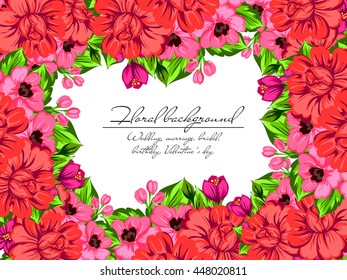 Wedding invitation cards with floral elements