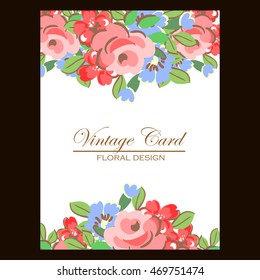 Wedding invitation cards with floral elements
