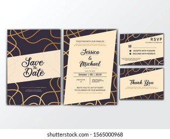 Wedding Invitation Cards. Invitation Cards with Luxurious Concept, Ornament, Luxury Poster, Vector Decorative and Pattern Vector Design Template