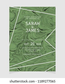 Wedding invitation cards with marble texture background. wedding invitation. Save the date. Vector illustration.