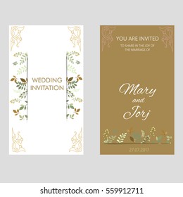 Wedding invitation card,vector