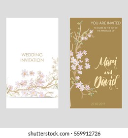 Wedding invitation card,vector