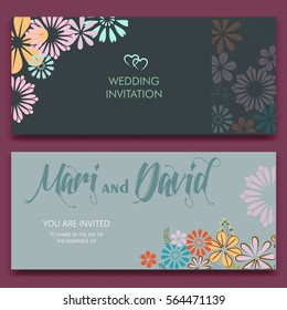 Wedding invitation card,vector