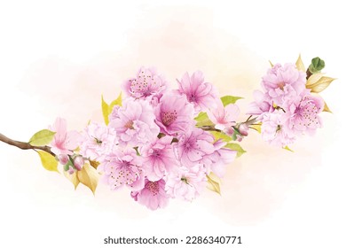 wedding invitation cherry blossom floral card