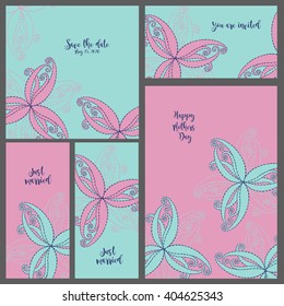 Wedding invitation. Collection cards.