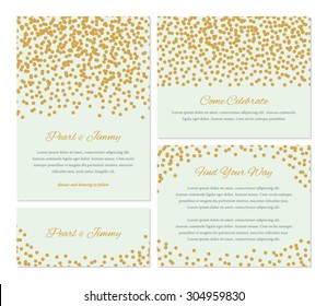 Wedding Invitation Collection with Confetti