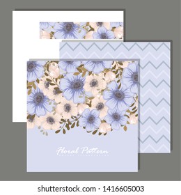 Wedding invitation with colorful flower.