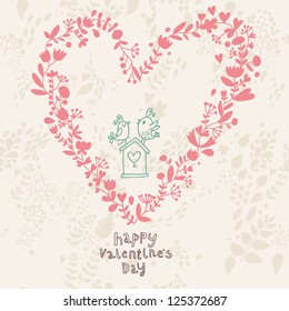 Wedding invitation concept. Cartoon romantic background in vector