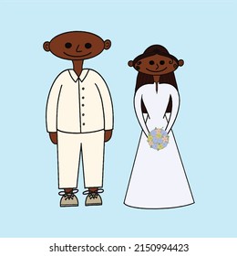 Wedding invitation with a couple best vector for invitation wedding card 