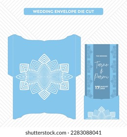 Wedding invitation cover die cut template using sample