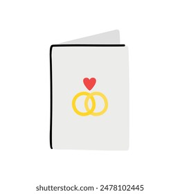Wedding invitation in cute style