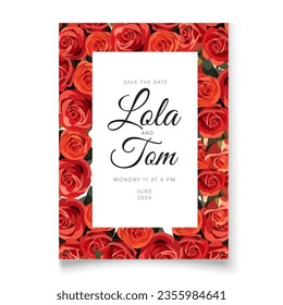 wedding invitation is decorated with  watercolor wonderful delicate roses news