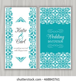 Invitación a la boda con un diseño decorativo