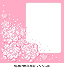 Wedding invitation. Delicate lace and empty space for your text.