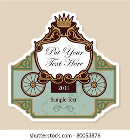 wedding invitation design with carriage