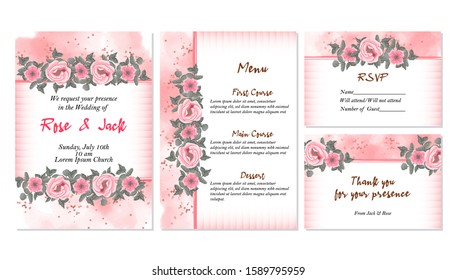 wedding invitation design and frame template