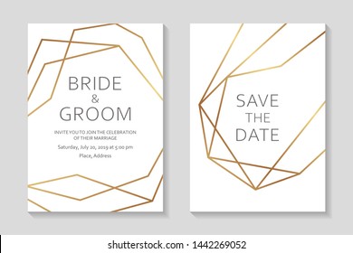 Luxury Wedding Invitation Cards Marble Texture Stock Vector (Royalty ...