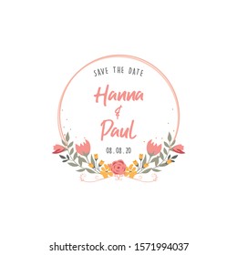 Wedding Invitation Design Inspiration, Simple, Vintage Vector Design Template